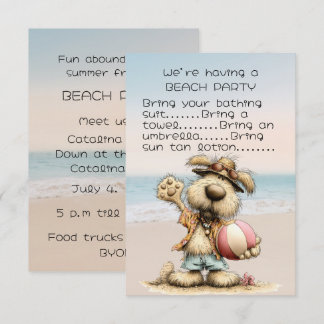 Friend's Beach Party Invitation