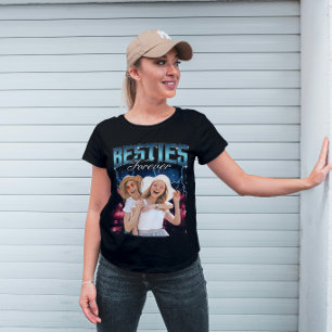 Friends Besties Bootleg Rap Retro Custom Photo T-Shirt