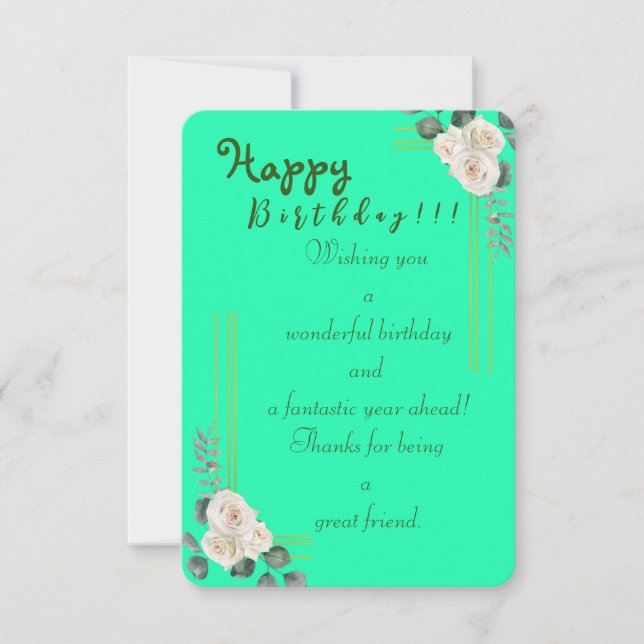 Friend's birthday card (Front)