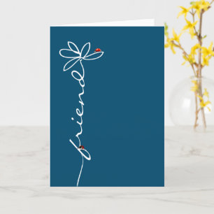 friend's birthday daisy and ladybugs card