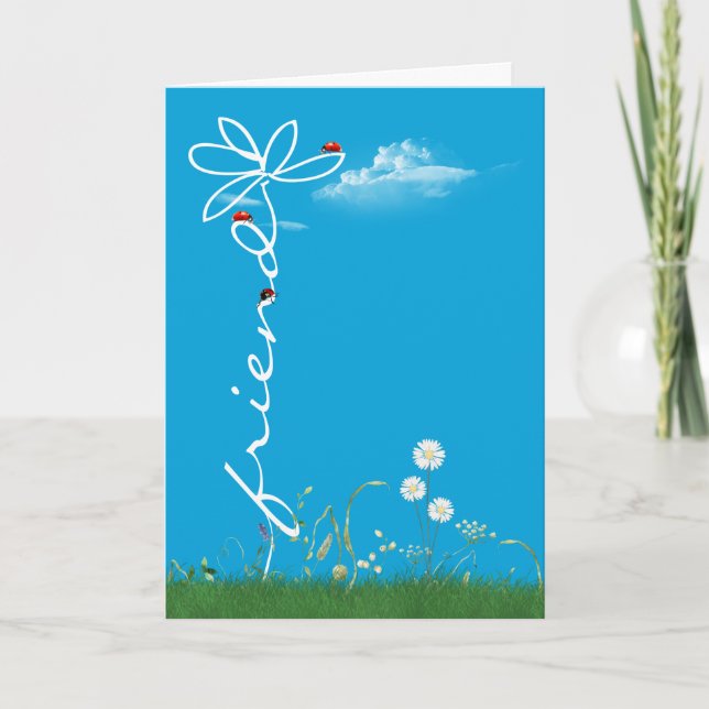 Friend's Birthday Daisy Card (Front)