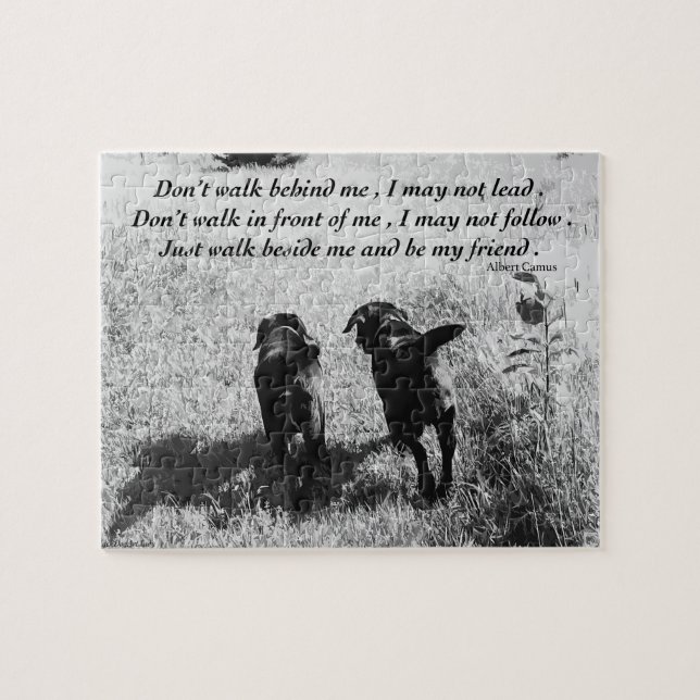 Friends - Black Lab Jigsaw Puzzle (Horizontal)