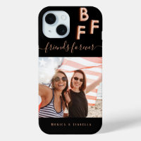 Friends black rose gold photo besties bff names
