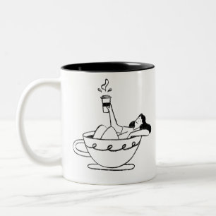 Friends bring happiness into your life Two-Tone coffee mug
