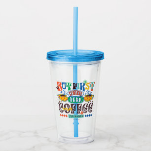 FRIENDS™   But First Coffee Vibrant Graphic Acrylic Tumbler
