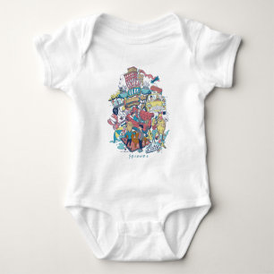 FRIENDS™ Cartoon Collage Baby Bodysuit