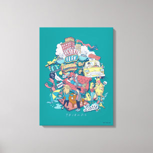 FRIENDS™   Cartoon Collage Canvas Print