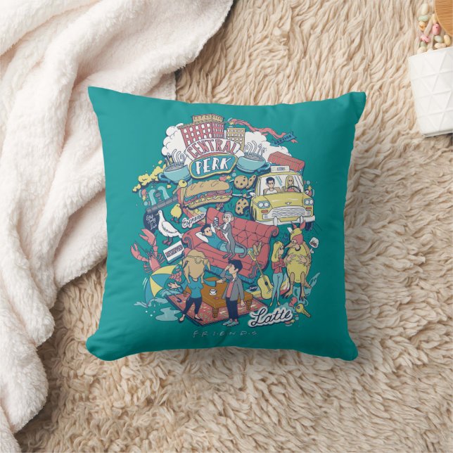 FRIENDS™ | Cartoon Collage Cushion (Blanket)