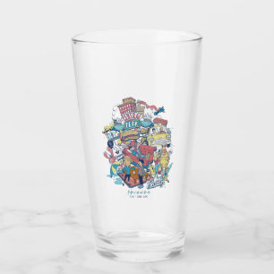 FRIENDS™   Cartoon Collage Glass