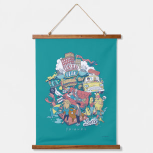 FRIENDS™   Cartoon Collage Hanging Tapestry