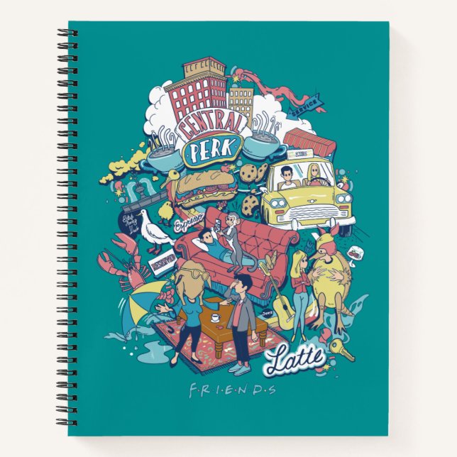 FRIENDS™ | Cartoon Collage Notebook (Front)