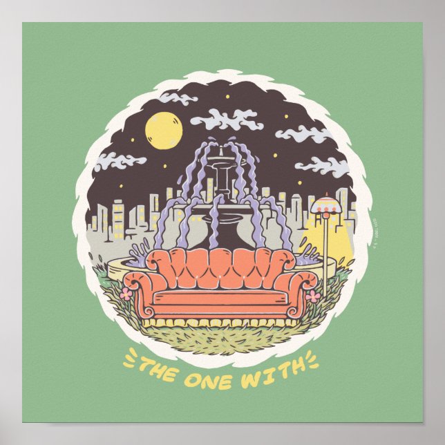 FRIENDS™ | Cartoon Fountain Poster (Front)