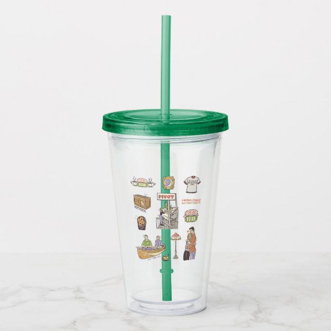FRIENDS™ | Cartoon Icons Acrylic Tumbler (Front)