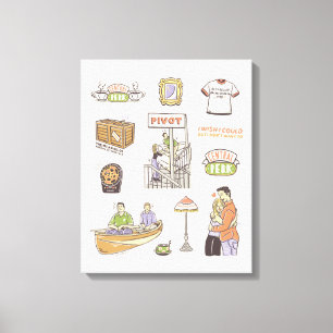 FRIENDS™   Cartoon Icons Canvas Print