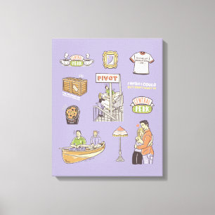 FRIENDS™   Cartoon Icons Canvas Print