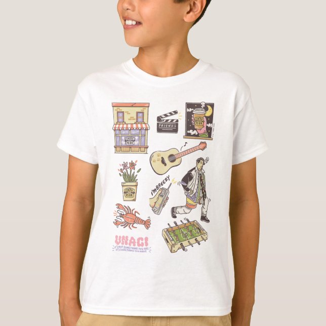 FRIENDS™ | Cartoon Icons Graphic 3 T-Shirt (Front)