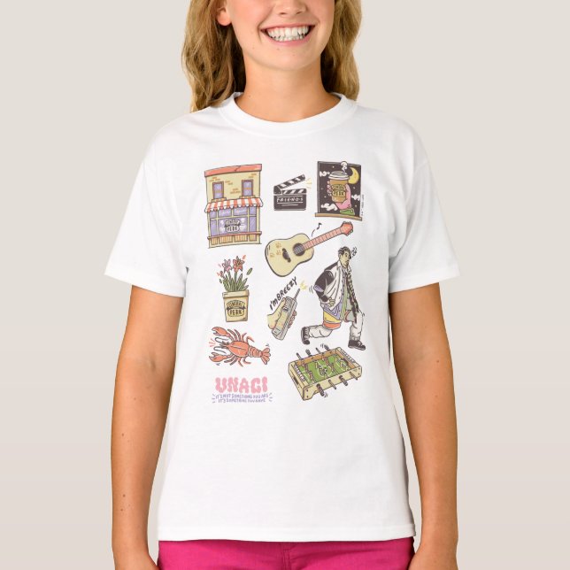 FRIENDS™ | Cartoon Icons Graphic 3 T-Shirt (Front)