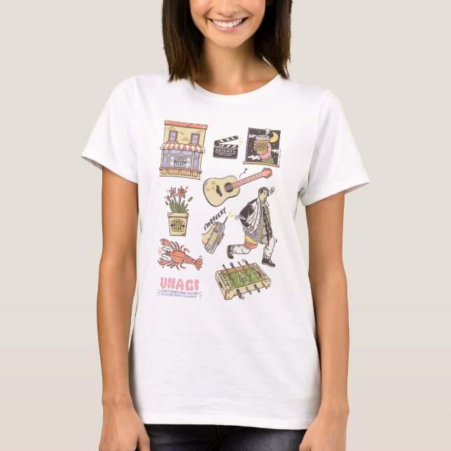 FRIENDS™ | Cartoon Icons Graphic 3 T-Shirt (Front)
