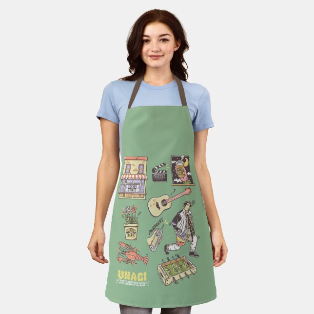 FRIENDS™ | Cartoon Icons Graphic Apron (Worn)