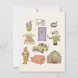 FRIENDS™   Cartoon Icons Graphic Card