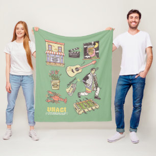 FRIENDS™   Cartoon Icons Graphic Fleece Blanket