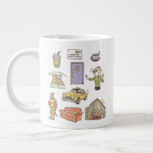 FRIENDS™   Cartoon Icons Graphic Large Coffee Mug