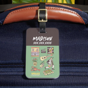 FRIENDS™   Cartoon Icons Graphic Luggage Tag