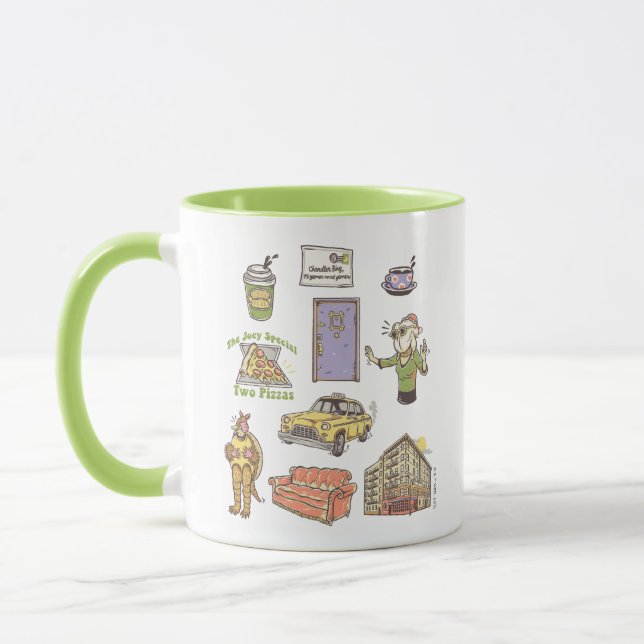 FRIENDS™ | Cartoon Icons Graphic Mug (Left)