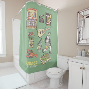 FRIENDS™   Cartoon Icons Graphic Shower Curtain