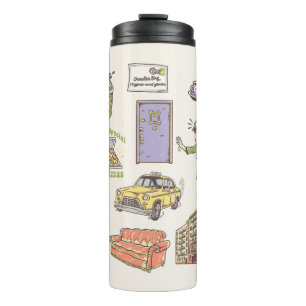 FRIENDS™   Cartoon Icons Graphic Thermal Tumbler