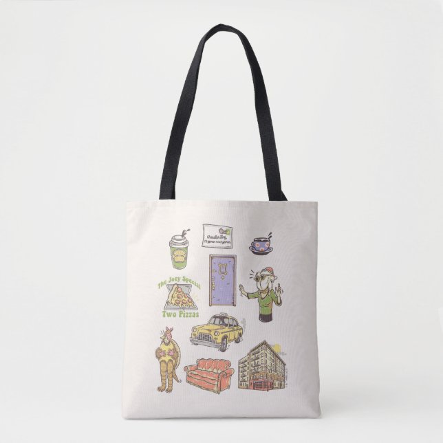 FRIENDS™ | Cartoon Icons Graphic Tote Bag (Front)