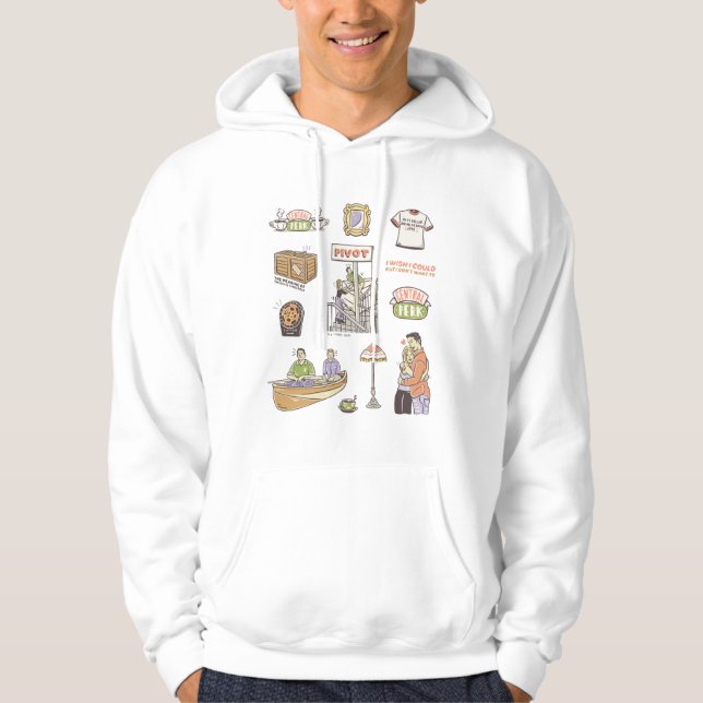 FRIENDS™ | Cartoon Icons Hoodie (Front)