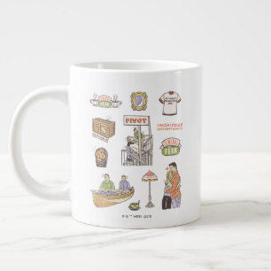 FRIENDS™   Cartoon Icons Large Coffee Mug