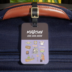 FRIENDS™   Cartoon Icons Luggage Tag