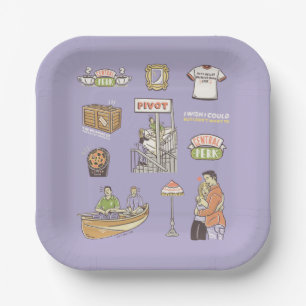 FRIENDS™   Cartoon Icons Paper Plate