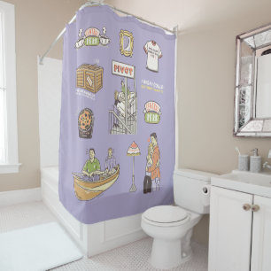 FRIENDS™   Cartoon Icons Shower Curtain