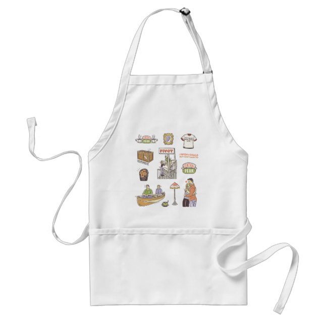 FRIENDS™ | Cartoon Icons Standard Apron (Front)