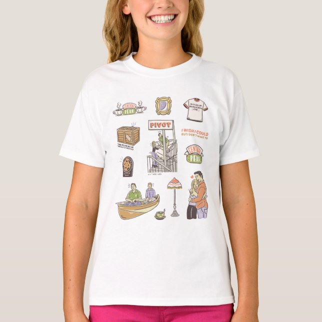 FRIENDS™ | Cartoon Icons T-Shirt (Front)