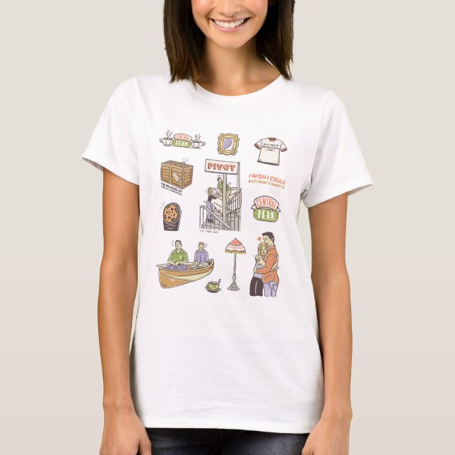FRIENDS™ | Cartoon Icons T-Shirt (Front)