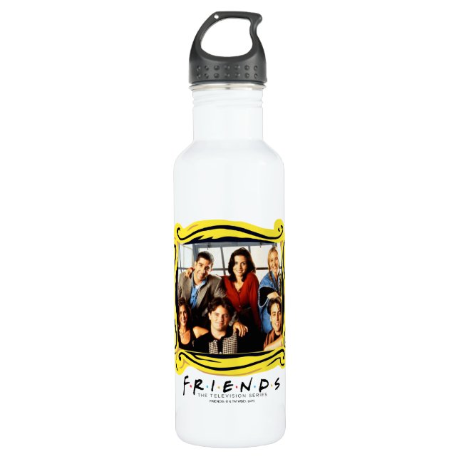 FRIENDS™ | Cast Sitting in Monica's Apartment 710 Ml Water Bottle (Front)