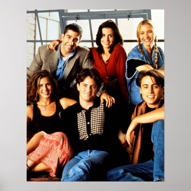 FRIENDS™ | Cast Sitting in Monica's Apartment Poster (Front)