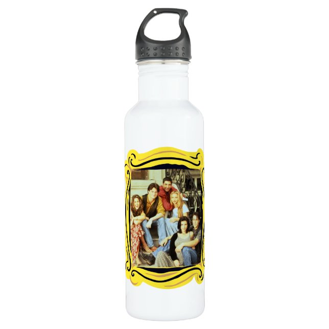 FRIENDS™ | Cast Sitting on the Stoop 710 Ml Water Bottle (Front)