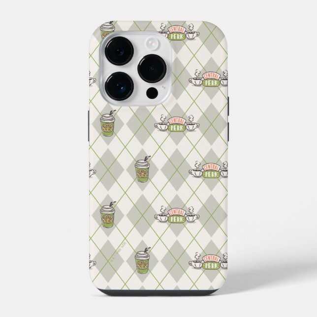 FRIENDS™  | Central Perk Argyle Pattern iPhone Case (Back)