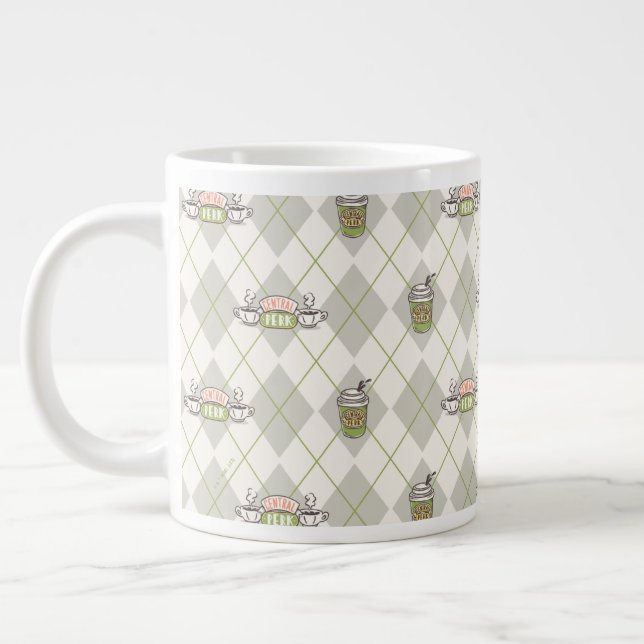 FRIENDS™  | Central Perk Argyle Pattern Large Coffee Mug (Left)