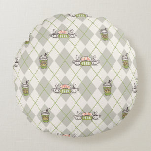 FRIENDS™    Central Perk Argyle Pattern Round Cushion