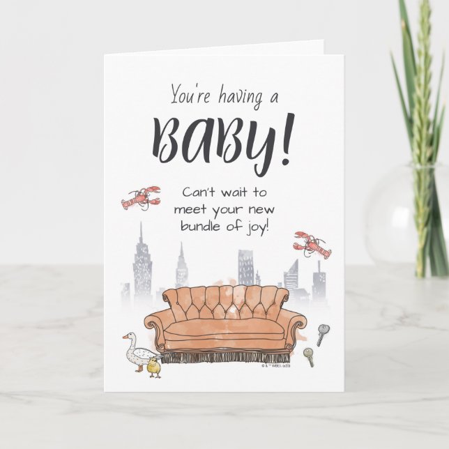 FRIENDS™ | Central Perk Baby Shower Card (Front)