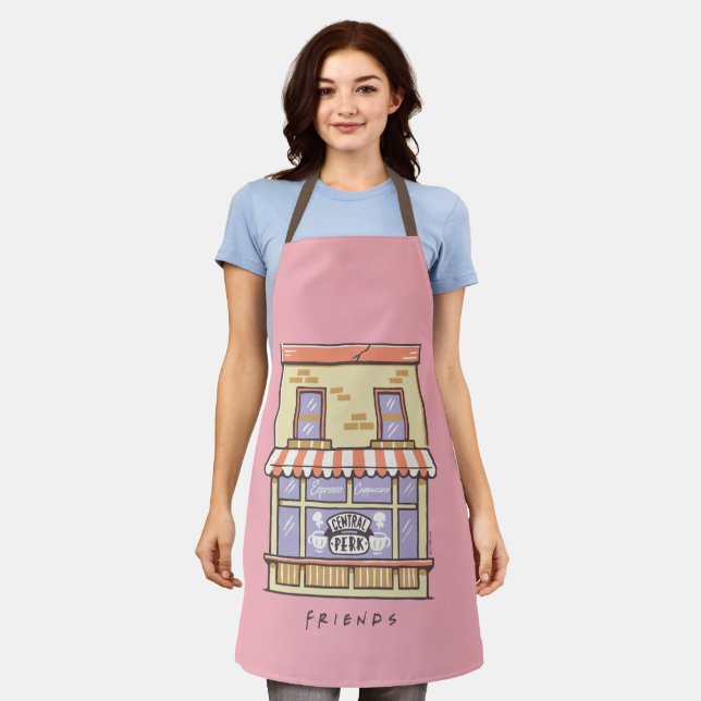 FRIENDS™ | Central Perk Cartoon Coffee Shop Apron (Worn)