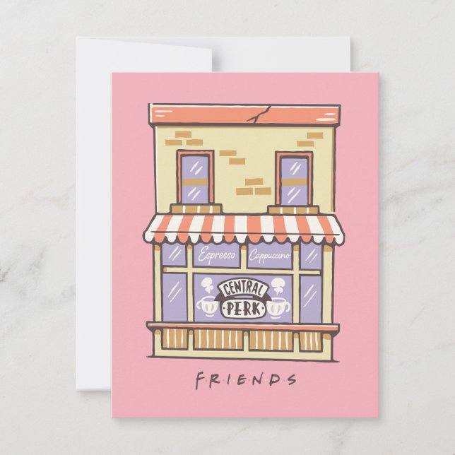 FRIENDS™ | Central Perk Cartoon Coffee Shop Card (Front)