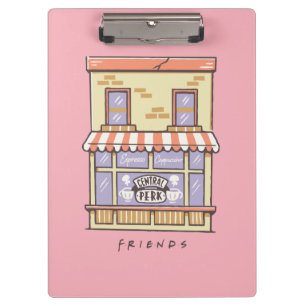 FRIENDS™   Central Perk Cartoon Coffee Shop Clipboard