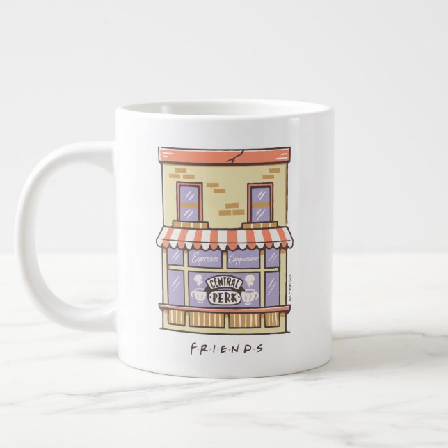 FRIENDS™ | Central Perk Cartoon Coffee Shop Large Coffee Mug (Left)